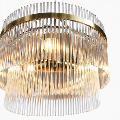 RibGlow Pendant Light – Trio Pendant with Elegant Glass Rods for Dining or Hallway