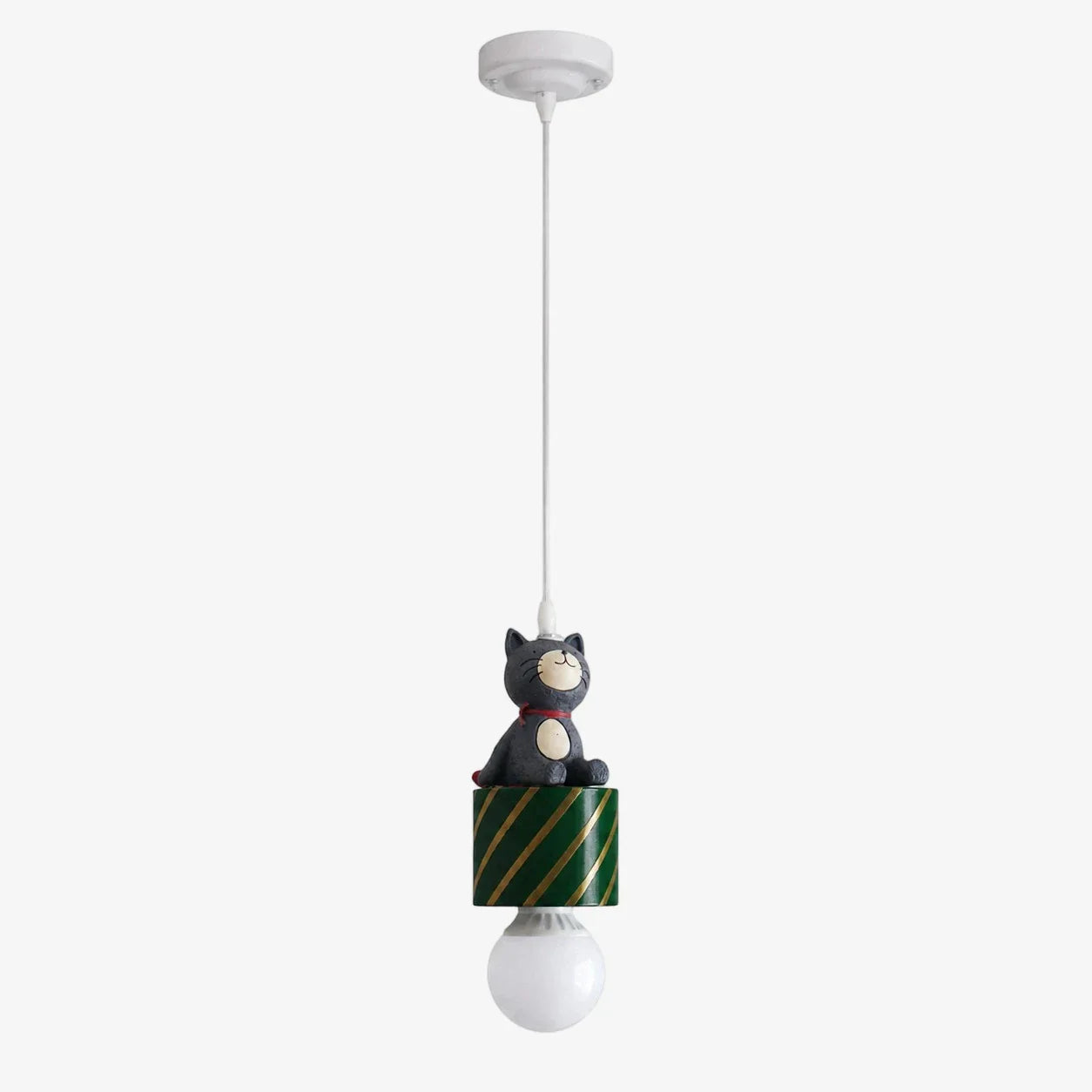 Cat green single pendant lamp