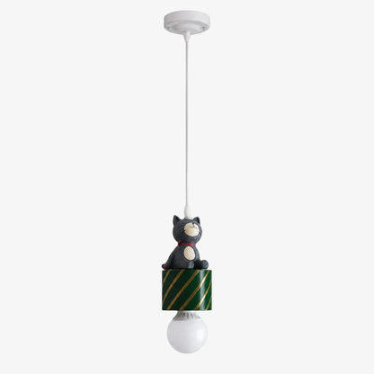 Cat green single pendant lamp