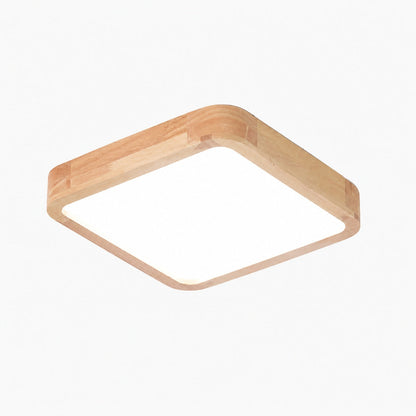 LignoForma Geometric Shape Ceiling Light - Contemporary Wood LED Ceiling for Bedroom and Lounge