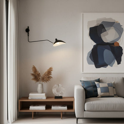 Arclume Modern Minimalist Designer Wall Lamp – Sleek Adjustable Arm Sconce Contemporary Lighting N42