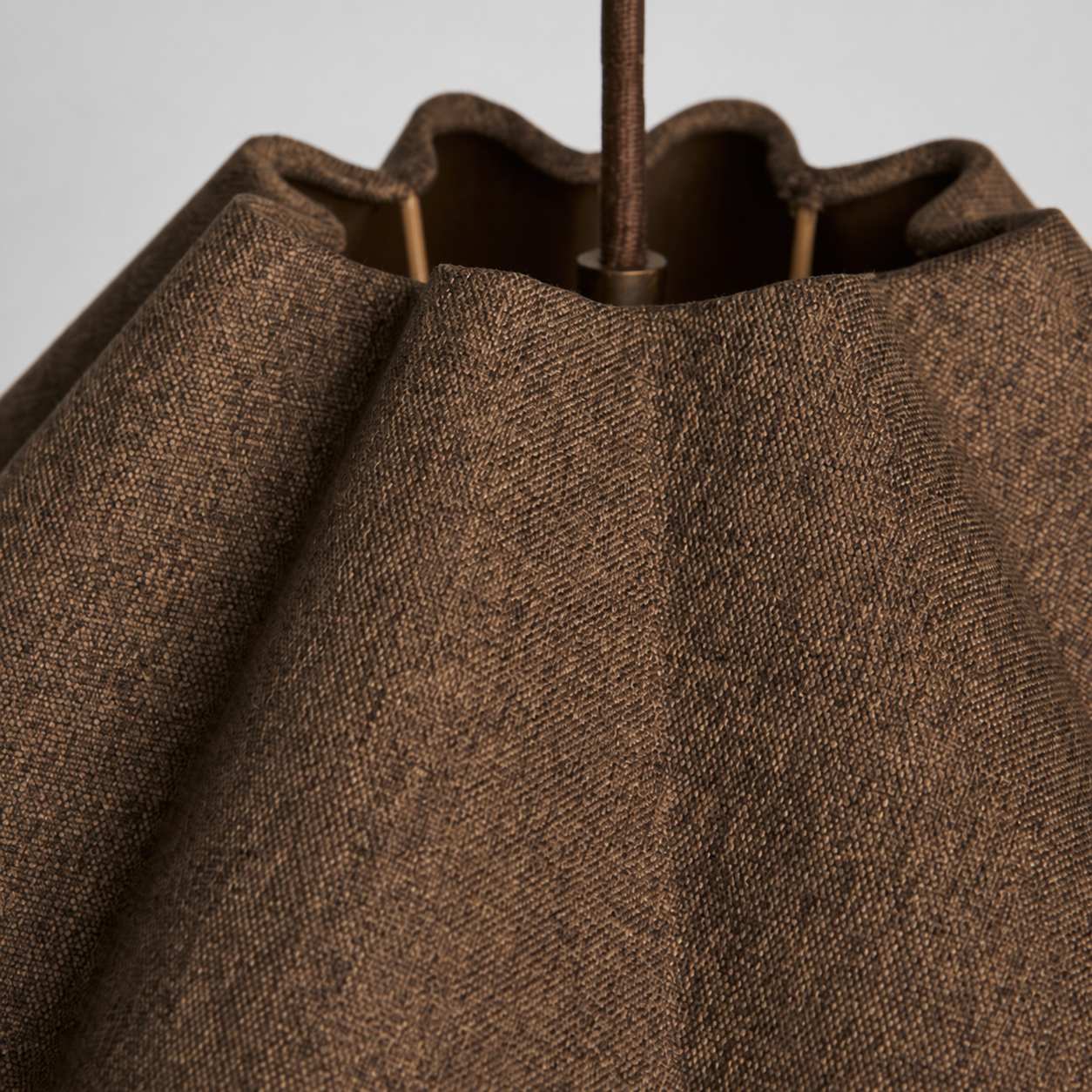 Weavara Sculptural Fabric & Metal Pendant Light — Modern Hanging Lamp for Dining or Living Rooms