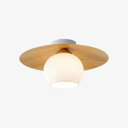 Domebora Vintage Style Dome Light Round Glass Flush Mount Lighting for Kitchen and Dining N05