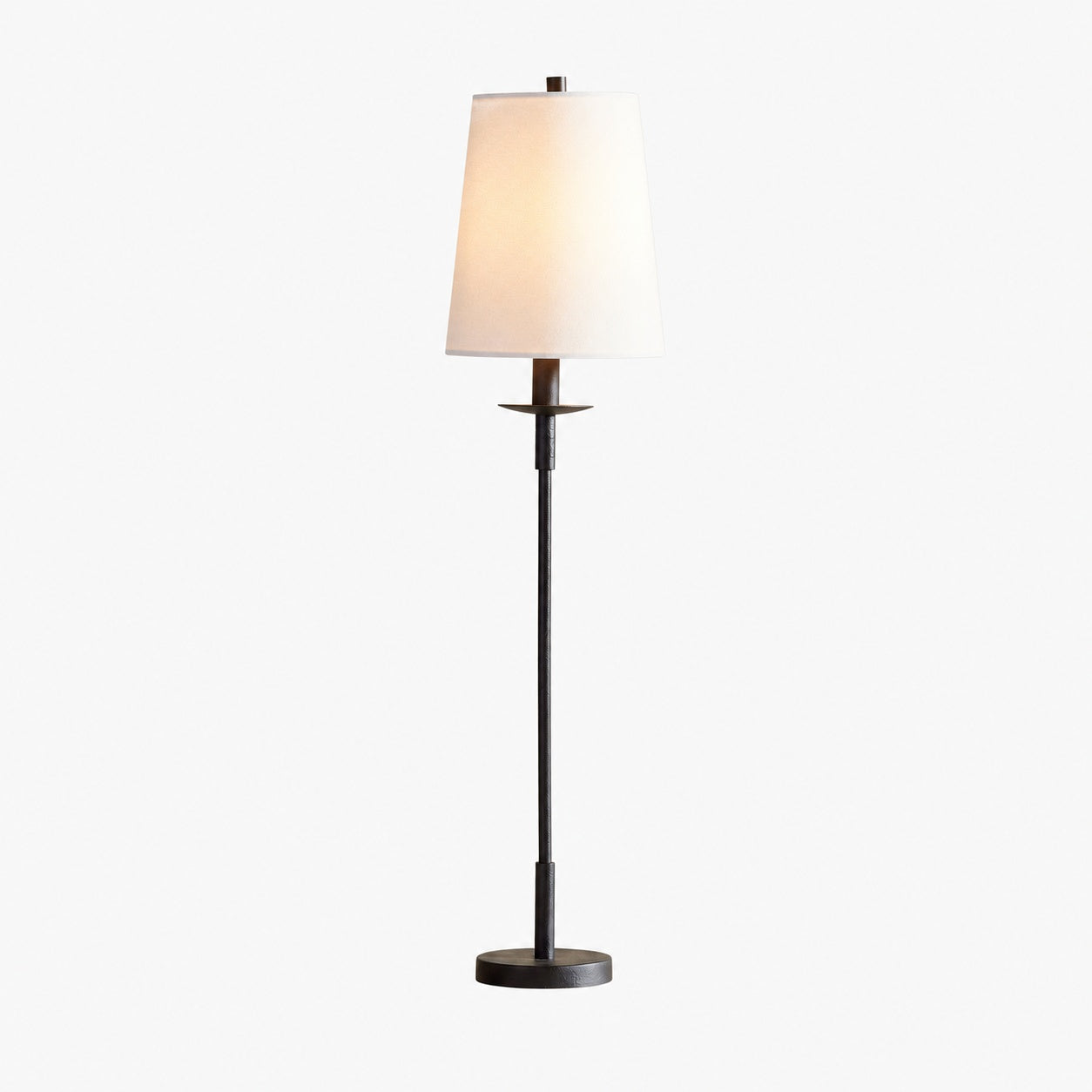 Rowan Moderne Tischlampe aus Eisen – Industrielles Bauernhaus-Leinen-Nachttisch-Leselicht