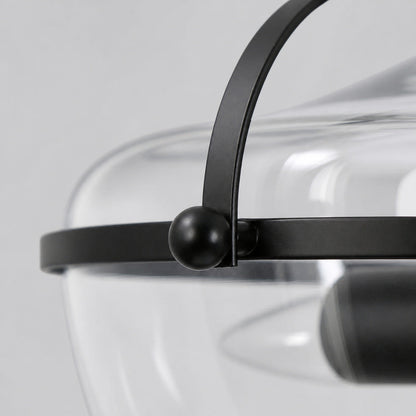 Lirra Glas-Pendelleuchte – Metallrahmen im Mid-Century-Modern-Stil für Küche und Wohnzimmer