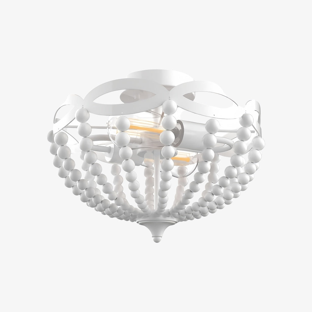 Rustibea Beaded Dome Ceiling Light – Vintage Country for Kitchen