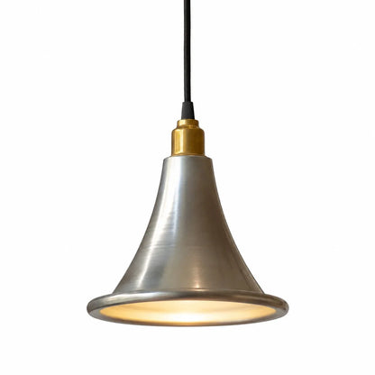 Silver art deco pendant light full view