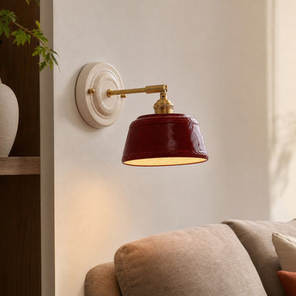 Minimalist Ceramic Bedside Wall Lamp