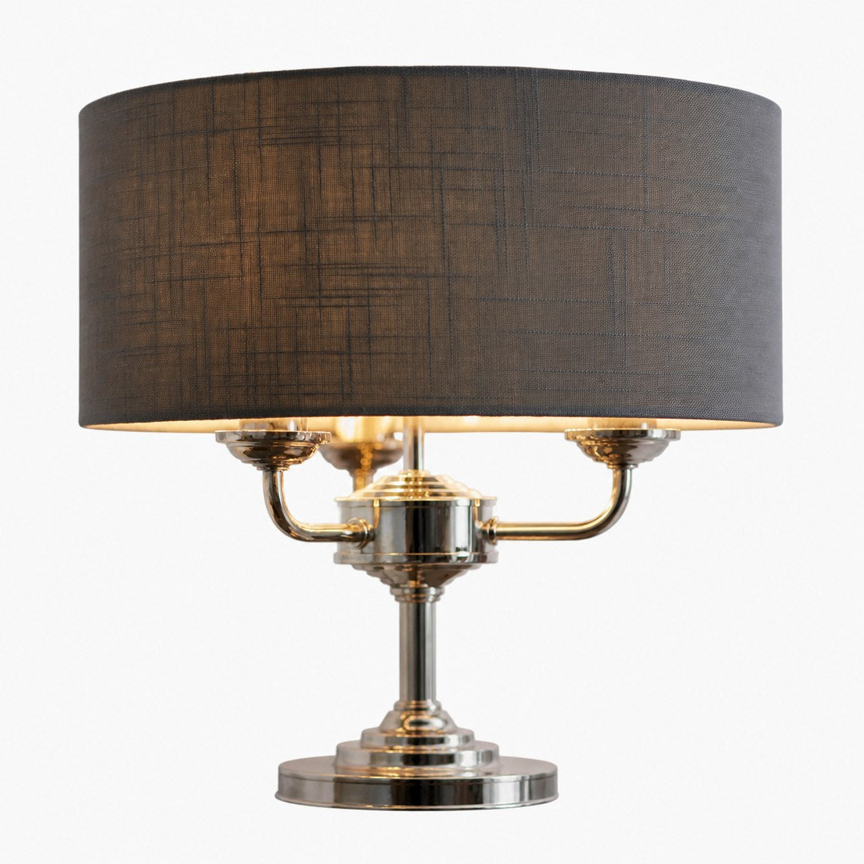 Tela Tischleuchte mit 1 oder 3 Leuchten – Modernes Leinen- und Metalldesign für Nachttisch oder Wohnzimmer
