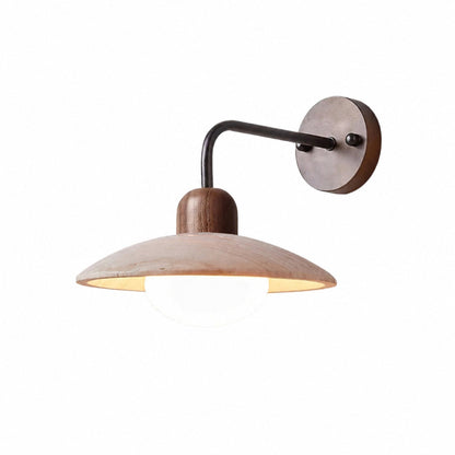 Discra Minimalist Sculptural Circular Wall Lamp —  Natural Style Wall Fixture for Hallway and Bedroom U18