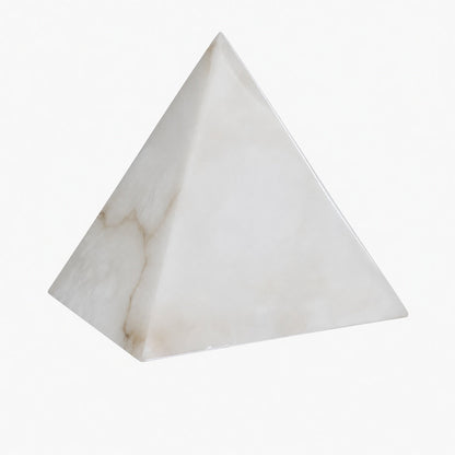 Alabaster Pyramid Table Lamp