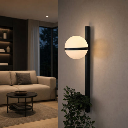 Globe Shade Minimalist Wall Lamp for Indoor and Outdoor Spaces