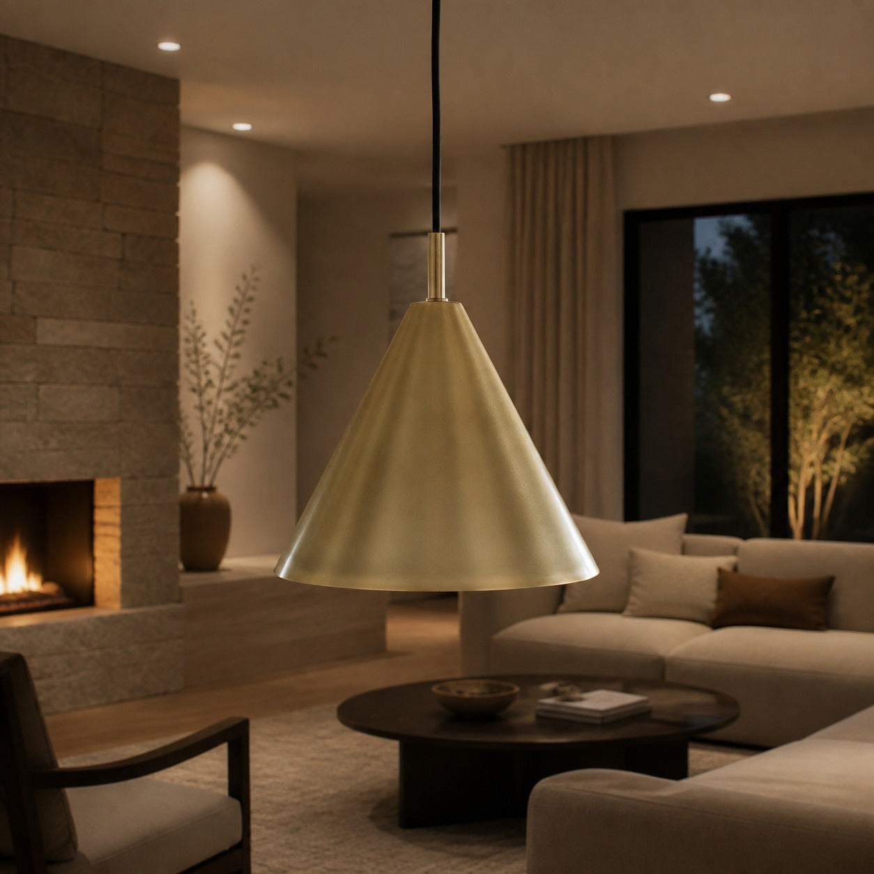 Oricone Pendant Light – Classic and Chic Design With Bronze or Brass Finish Perfect for Dining or Living Room