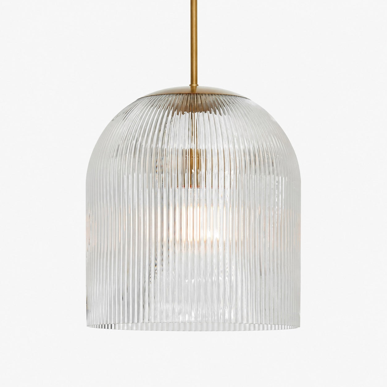 Bravira Pendelleuchte aus geripptem Glas – elegante Kücheninsellampe