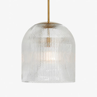 Bravira Pendelleuchte aus geripptem Glas – elegante Kücheninsellampe