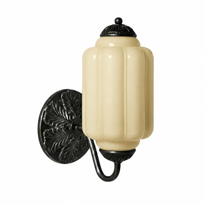 Eloise Messing-Wandleuchte – Elegante Vintage-Beleuchtung aus Milchglas