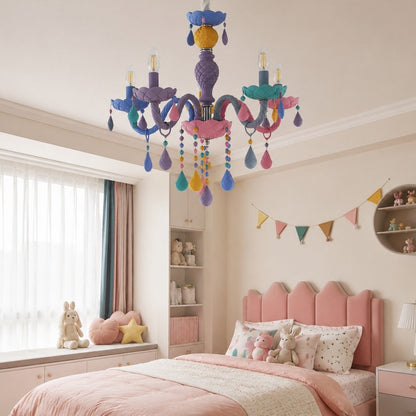 Colorful Metal Kids Room Chandelier for Bedroom