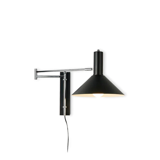Moderne Bauhaus Schwenkbare Wandleuchte für Esstisch mit Kabel und Stecker