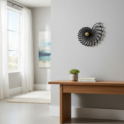 Spiralyn Nautilus Shell Silhouette Modern Wall Lamp - Lighting for Living Room
