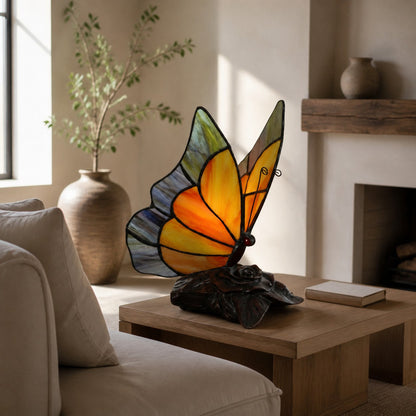 TF Butterfly Table Lamp – Nature-Inspired Glass Design Perfect for Living Rooms or Hallways