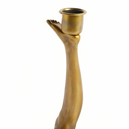 Kickra  Modern Designer Candle Holder with Gold Leg-Inspired Base U22