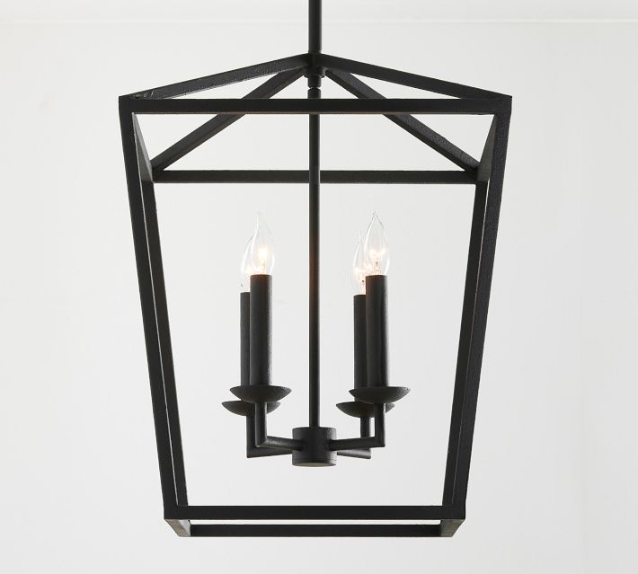 Rowan Vintage Steel Lantern Pendant Light for Dining Rooms and Entryways
