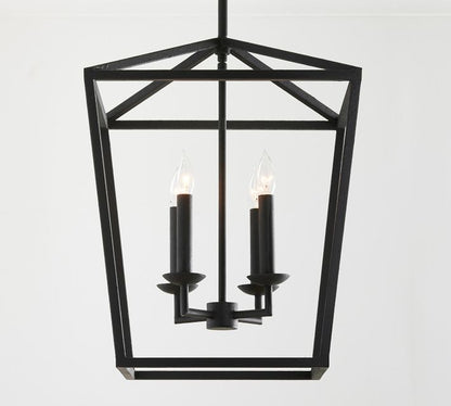 Rowan Vintage Steel Lantern Pendant Light for Dining Rooms and Entryways