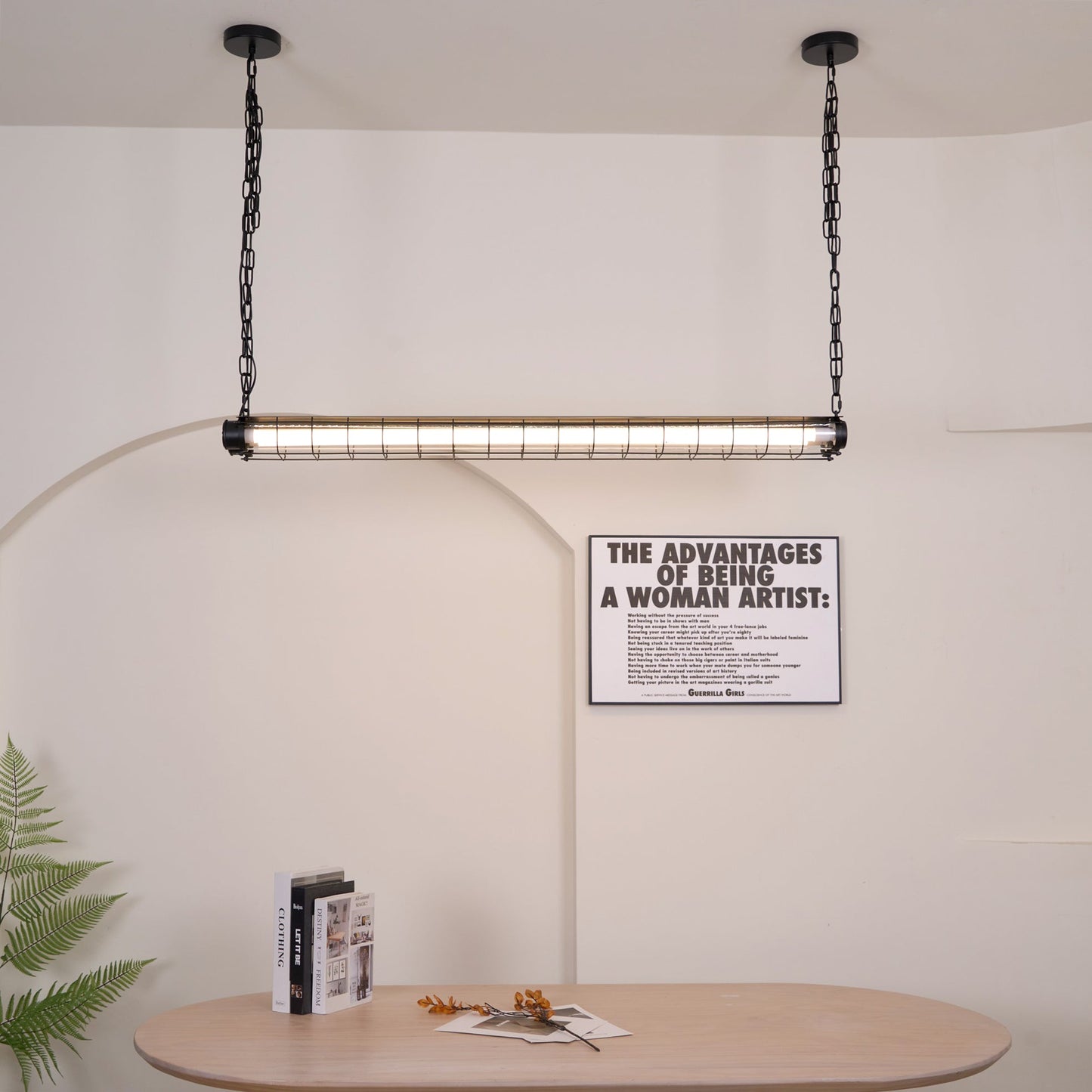 Kronleuchter aus geradlinigem Kunstglas in Schwarz Deckenleuchte