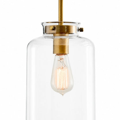 Sterling Minimalist Glass Pendant Collection - Vintage Brass Lighting Design