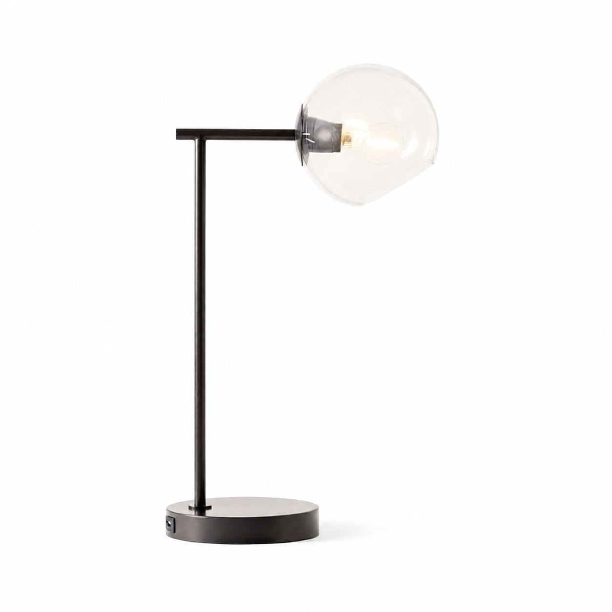 Brina Glass USB-Tischlampe – Moderne Nachttischlampe mit Stil