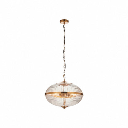 Moderne Luntra Pendelleuchte mit mehreren Leuchten und strukturiertem Glas für Schlafzimmer und Flure