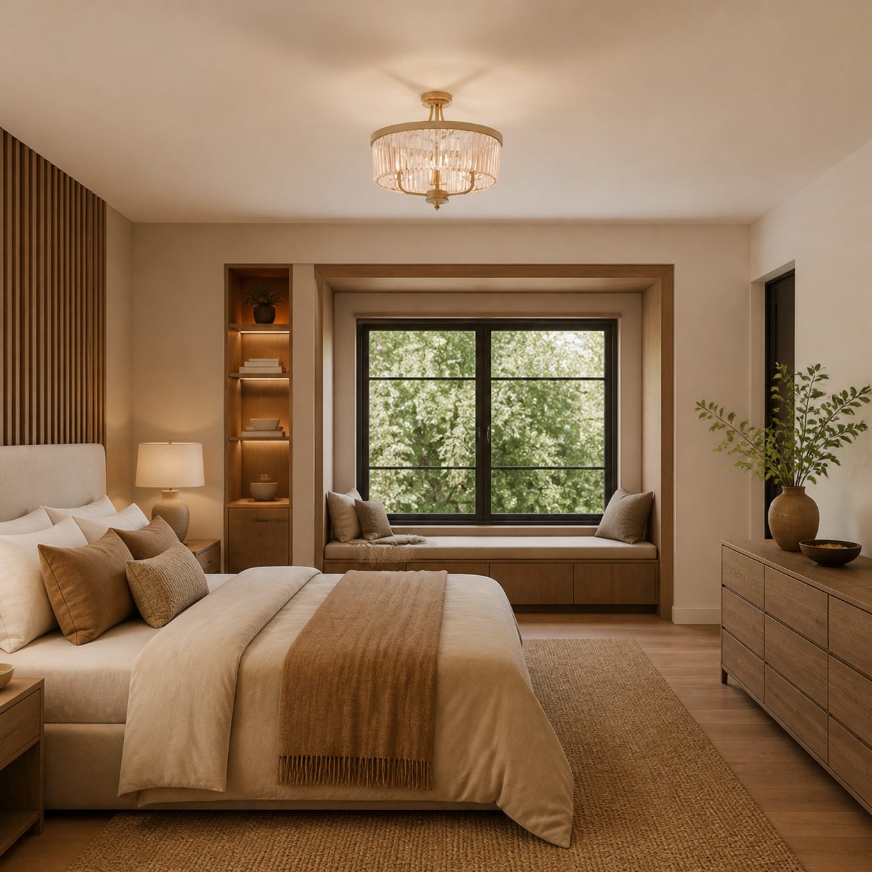 Beveline 3 Light Round Semi Flush - Faceted Cut Glass Shade Metal Finish for Hallways and Bedrooms