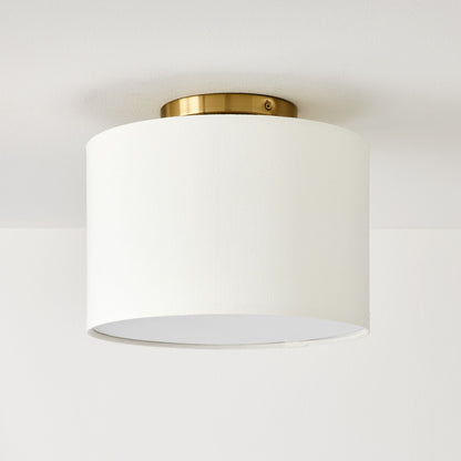 Jelvane Drum Flush Mount with Fabric Shade