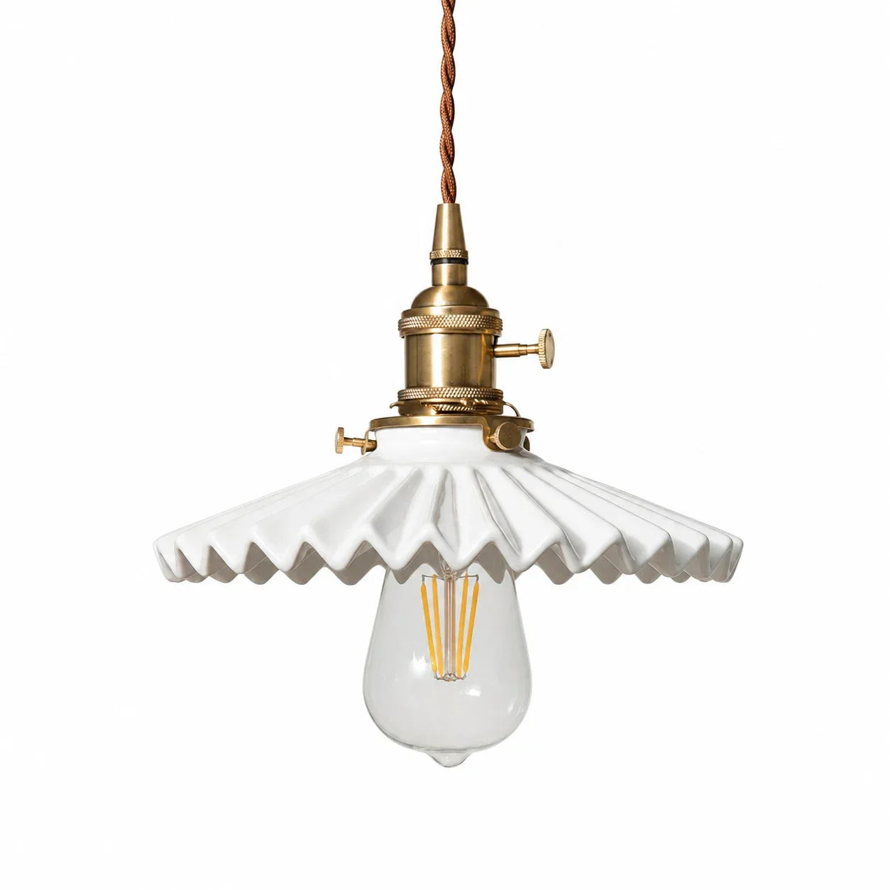 pleated ceramic pendant light 06