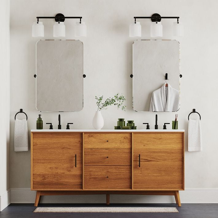 Moderne 3-flammige Wandleuchte Hanton – Badezimmerleuchte aus Metall