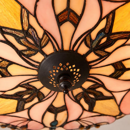TF Ashton Tiffany Libellenmotiv Tiffany Glas-Aufbauleuchte - Übergangsstil für Schlafzimmer und Wohnzimmer