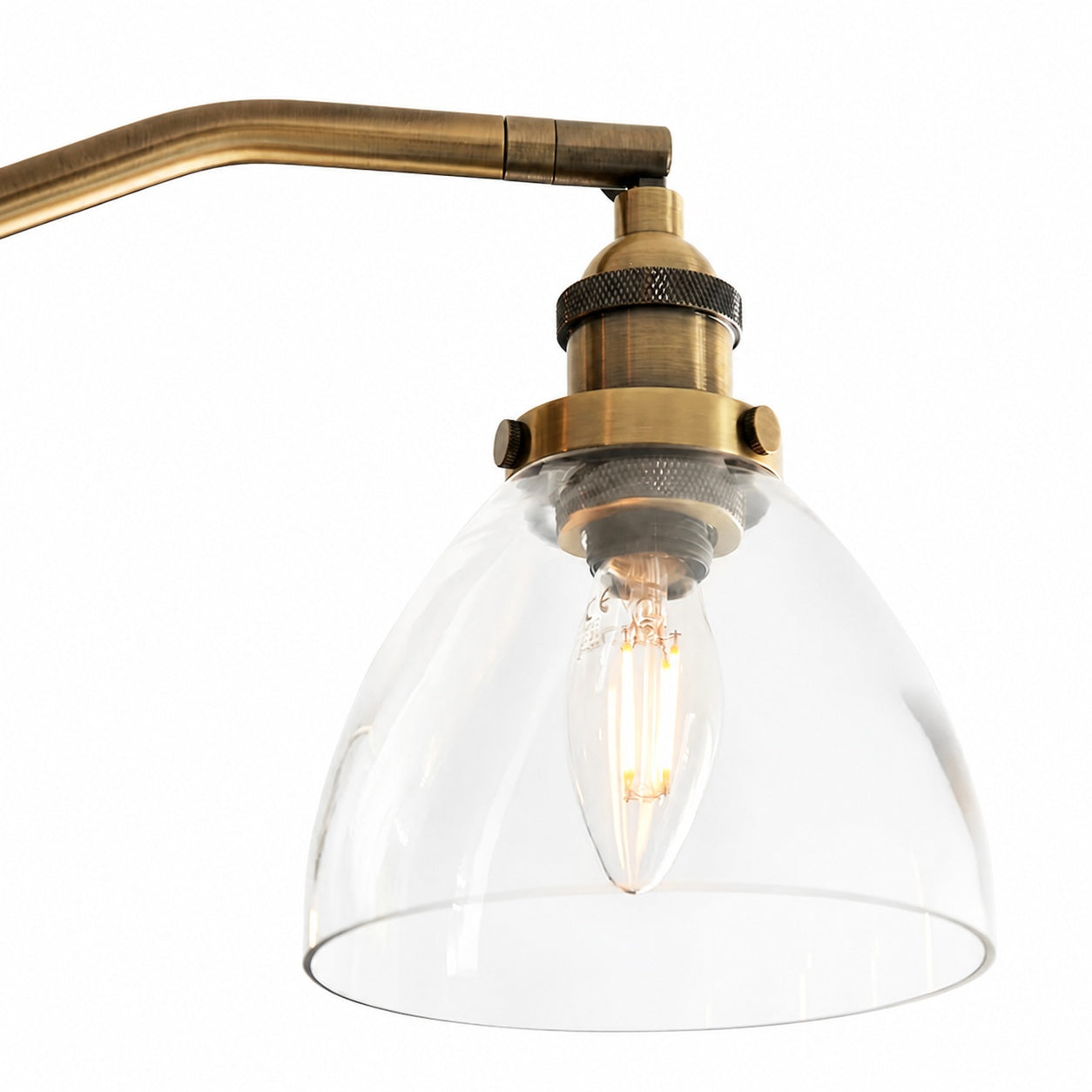 Novera Vintage-Inspired Semi-Flush Ceiling Fixture with Curved Arms for Living Spaces