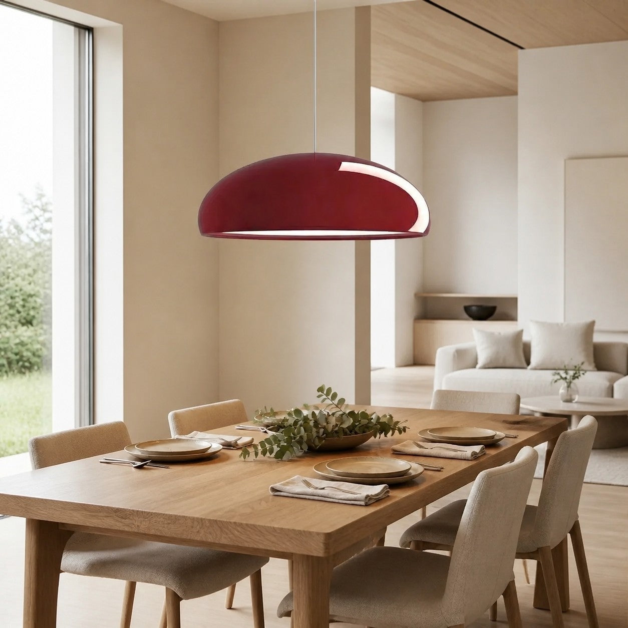 Haelen Bunte nordische Schalen-Pendelleuchte – Moderner und stilvoller Metallschirm, geeignet für Esszimmer und Küchen