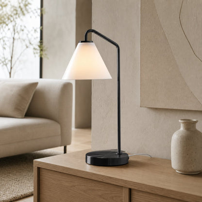 Conica Skulpturale Kegel-Tischlampe – Moderne Glasbeleuchtung für Schlafzimmer oder Schreibtisch