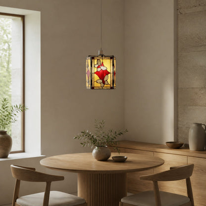 TF Butterfly Pendant Lamp — Artistic Stained Glass Pendant Light for Living Room or Bedroom