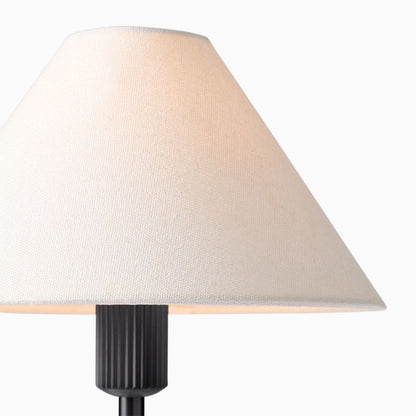 Diora Tischlampe und Stehlampe - Moderner Linear Stil Eleganter Leinen Lampenschirm für Wohnzimmer
