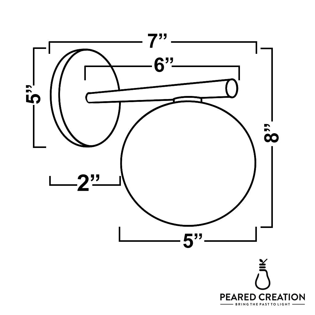 Glorica Glas-Wandleuchte – mattierte Kugelleuchte