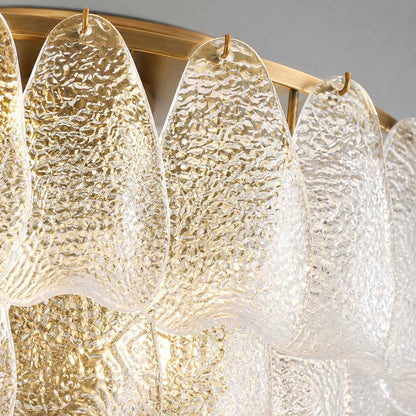 Lumvey Tiered Glass Flush Mount – Round Stacked Design for Modern Home