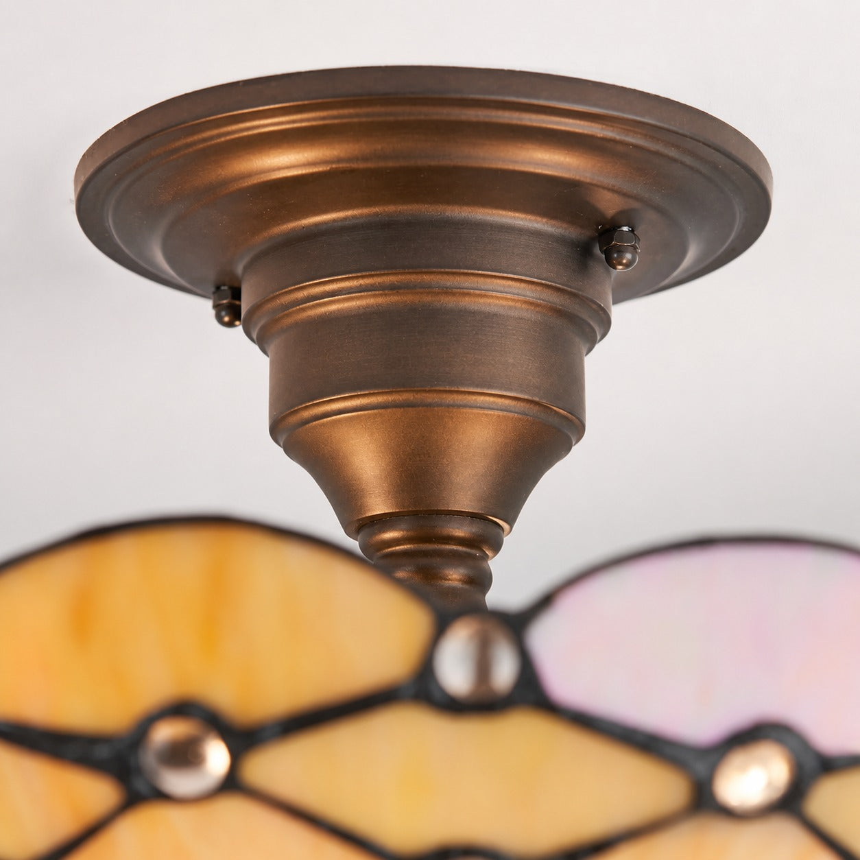 TF Pearl Handgefertigte Tiffany-Deckenleuchte – Art-Deco-Buntglasleuchte für Flur oder Wohnzimmer
