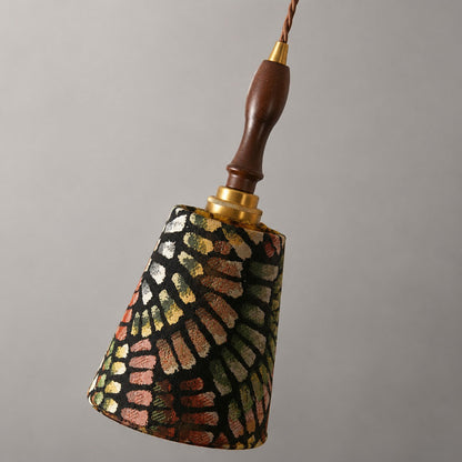 Patterned Fabric Fish-Line Pendant Light