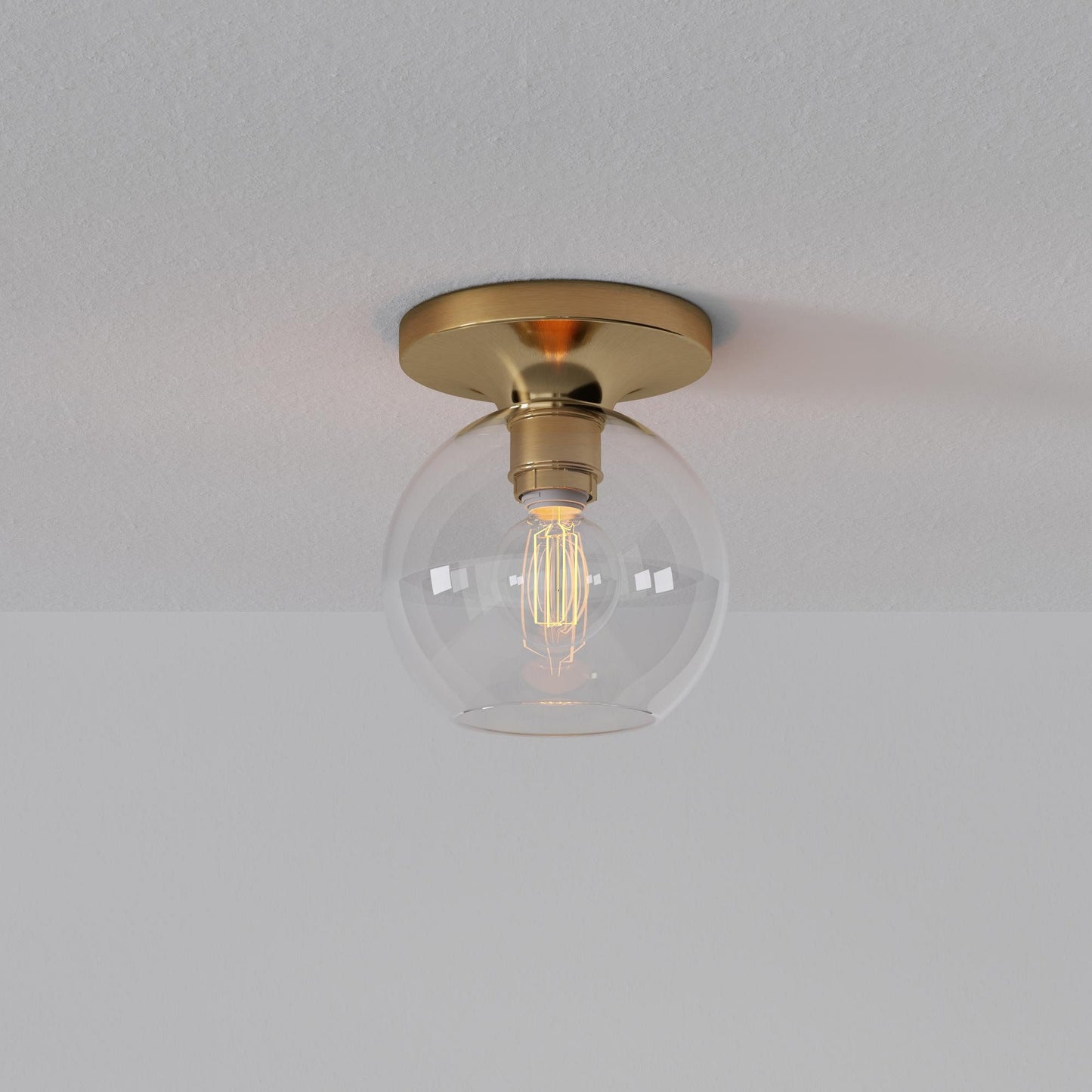 Selvion Modern Globe Pendant Light - Damp-Rated Bathroom Lighting - Luxe Glass Shade
