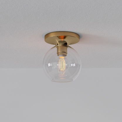 Selvion Modern Globe Pendant Light - Damp-Rated Bathroom Lighting - Luxe Glass Shade