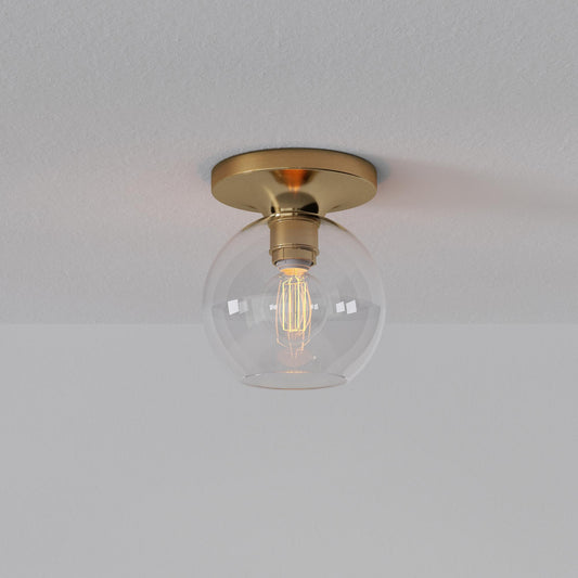 Selvion Modern Globe Pendant Light - Damp-Rated Bathroom Lighting - Luxe Glass Shade