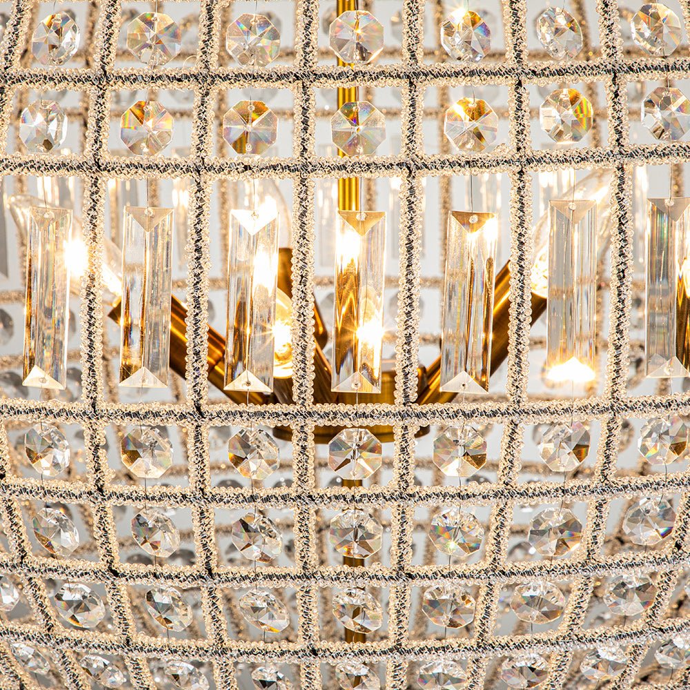 Luxuriöse Vintage Kristall Kugel Pendelleuchte