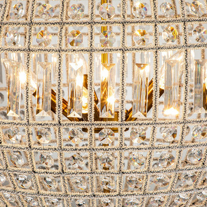 Luxuriöse Vintage Kristall Kugel Pendelleuchte